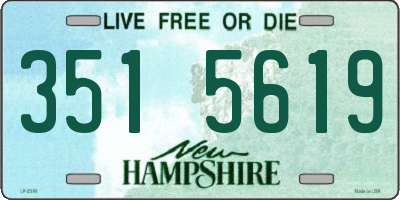 NH license plate 3515619