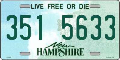 NH license plate 3515633