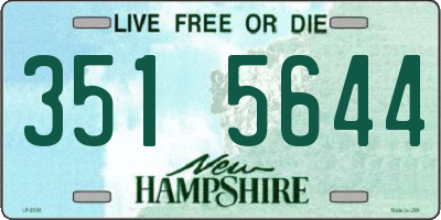 NH license plate 3515644