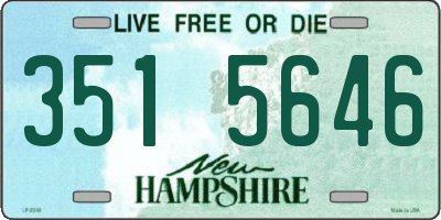 NH license plate 3515646