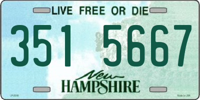 NH license plate 3515667