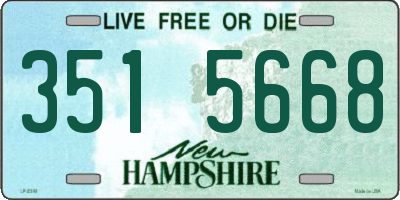 NH license plate 3515668
