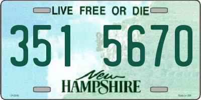 NH license plate 3515670