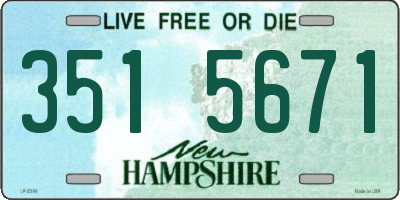 NH license plate 3515671