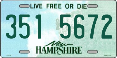 NH license plate 3515672