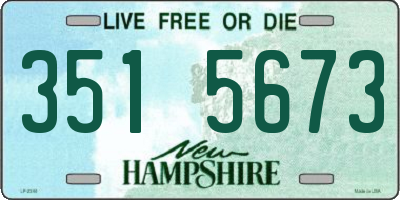 NH license plate 3515673