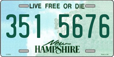 NH license plate 3515676