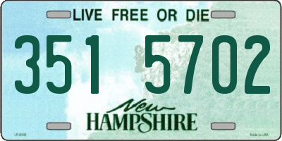 NH license plate 3515702