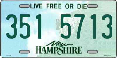 NH license plate 3515713