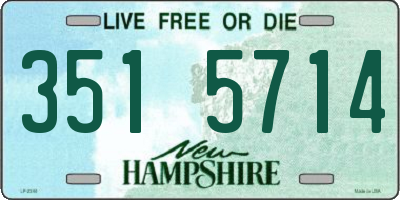 NH license plate 3515714