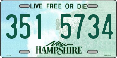 NH license plate 3515734