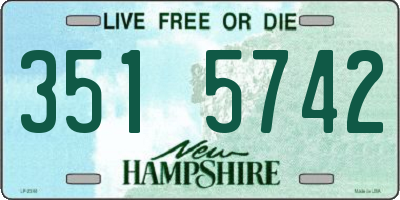 NH license plate 3515742