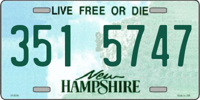 NH license plate 3515747