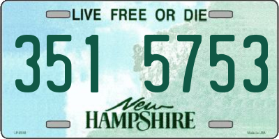 NH license plate 3515753