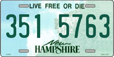 NH license plate 3515763
