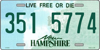 NH license plate 3515774