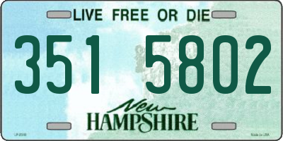 NH license plate 3515802
