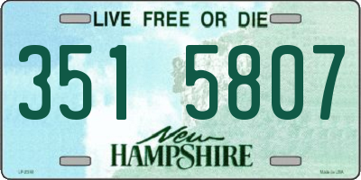 NH license plate 3515807