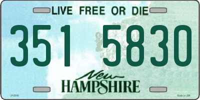 NH license plate 3515830