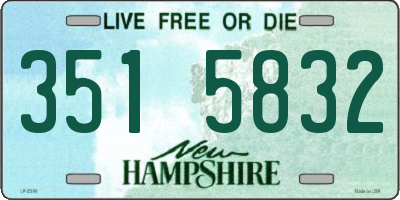 NH license plate 3515832