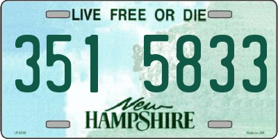 NH license plate 3515833