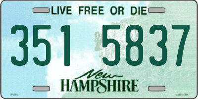 NH license plate 3515837