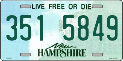 NH license plate 3515849