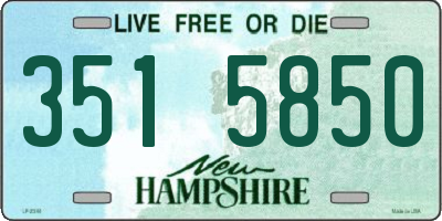 NH license plate 3515850