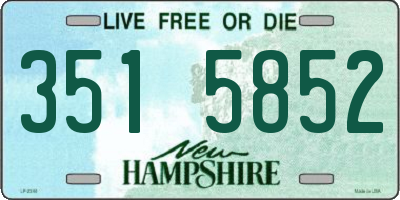NH license plate 3515852