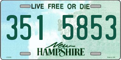 NH license plate 3515853