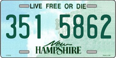 NH license plate 3515862