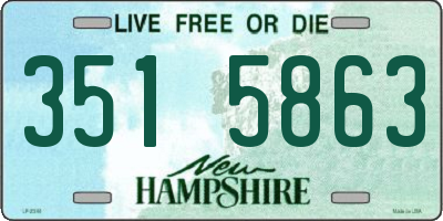 NH license plate 3515863