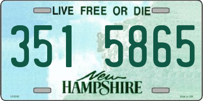 NH license plate 3515865