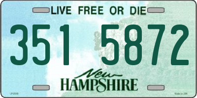 NH license plate 3515872
