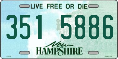 NH license plate 3515886