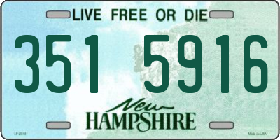 NH license plate 3515916