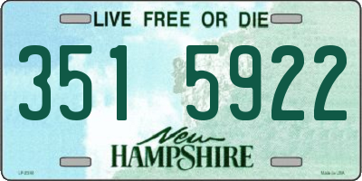NH license plate 3515922