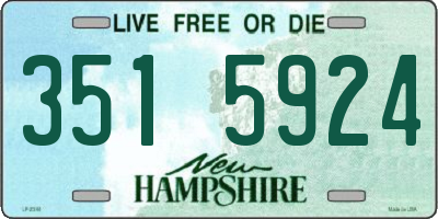 NH license plate 3515924