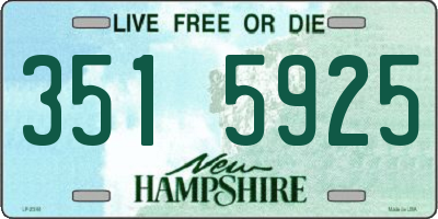 NH license plate 3515925
