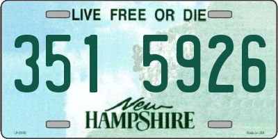 NH license plate 3515926