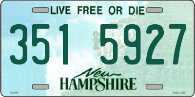 NH license plate 3515927