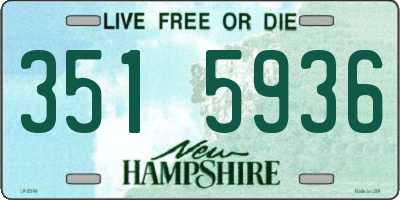 NH license plate 3515936
