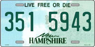 NH license plate 3515943