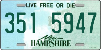 NH license plate 3515947