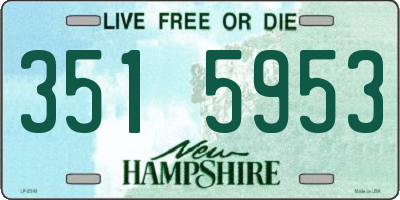 NH license plate 3515953