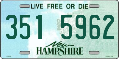 NH license plate 3515962
