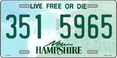 NH license plate 3515965