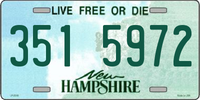 NH license plate 3515972