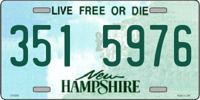 NH license plate 3515976