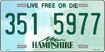 NH license plate 3515977